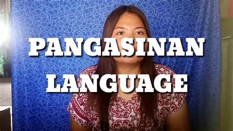 How to speak Pangasinan .
